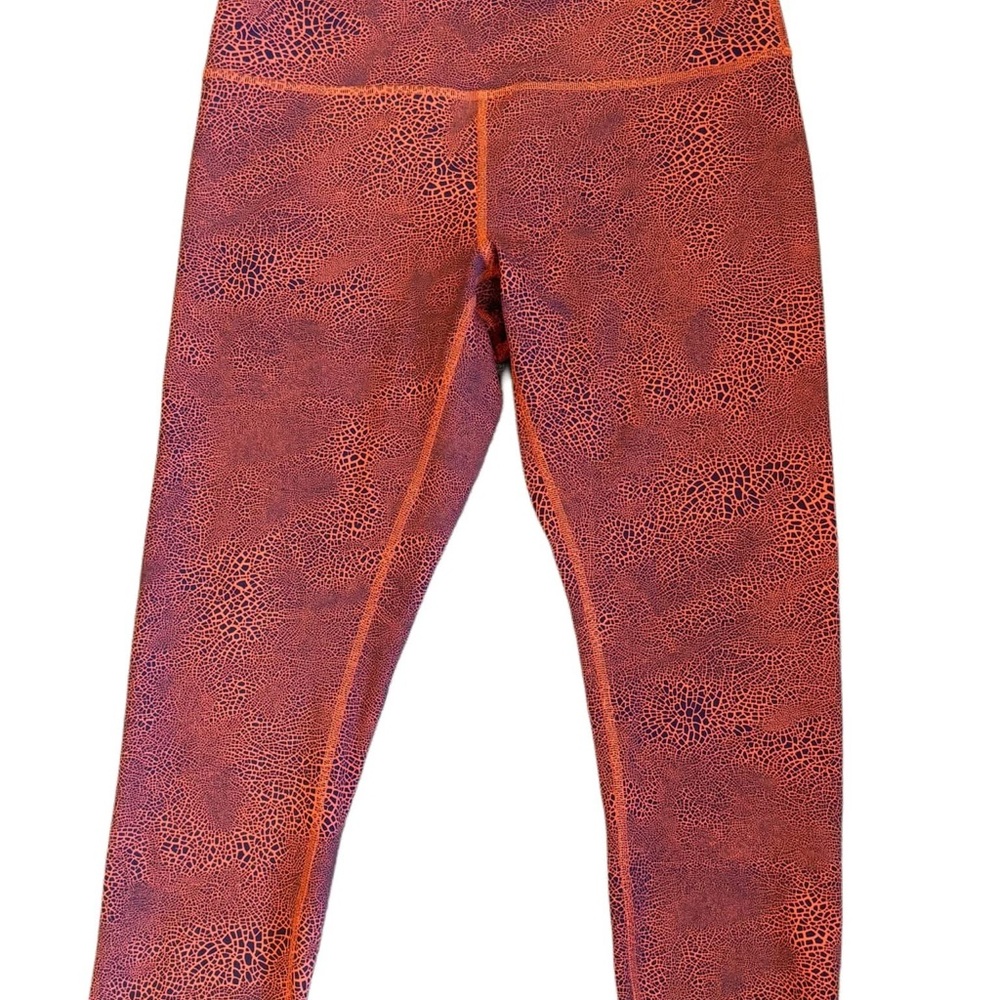 Wunder Train High-Rise Crop 23” Crackle Glaze Vintage Orange NWOT